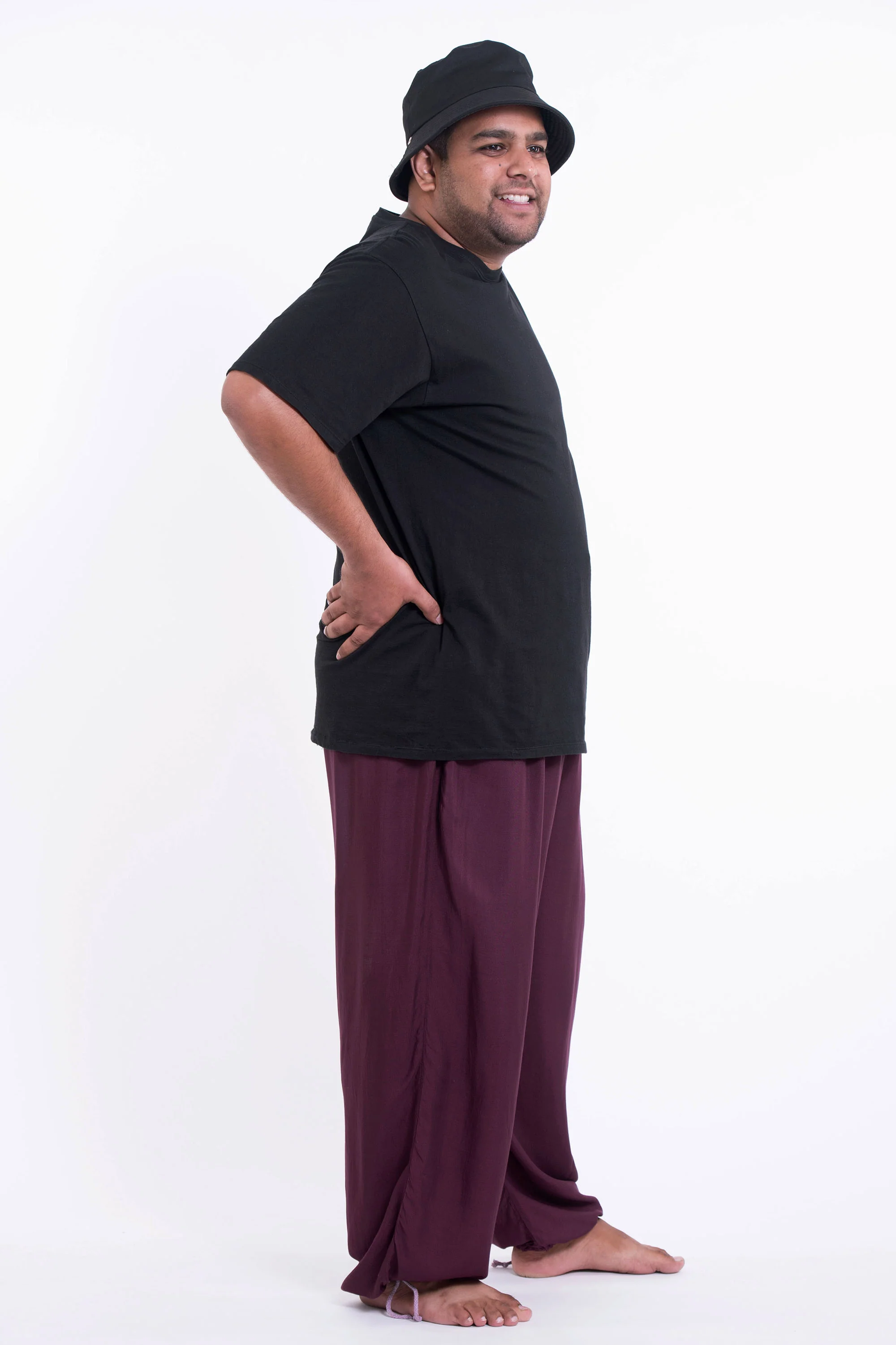 792-Plus-Size-Solid-Color-Drawstring-Men-s-Yoga-Pants-in-Dark-Purple-3.webp Plus Size Solid Color Drawstring Men's Yoga Pants in Dark Purple