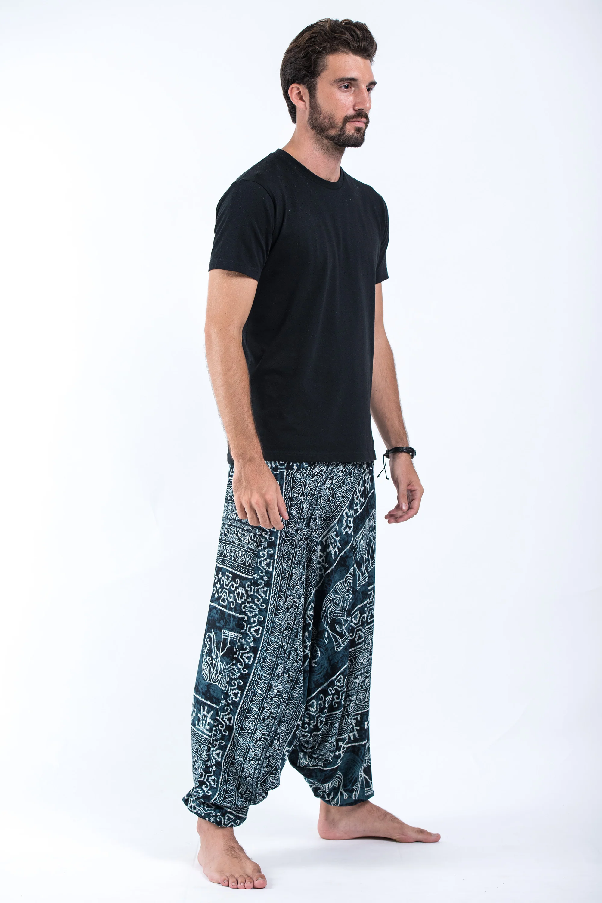 804-Marble-Elephant-Drop-Crotch-Men-s-Elephant-Pants-in-Black-3.webp Marble Elephant Drop Crotch Men's Elephant Pants in Black