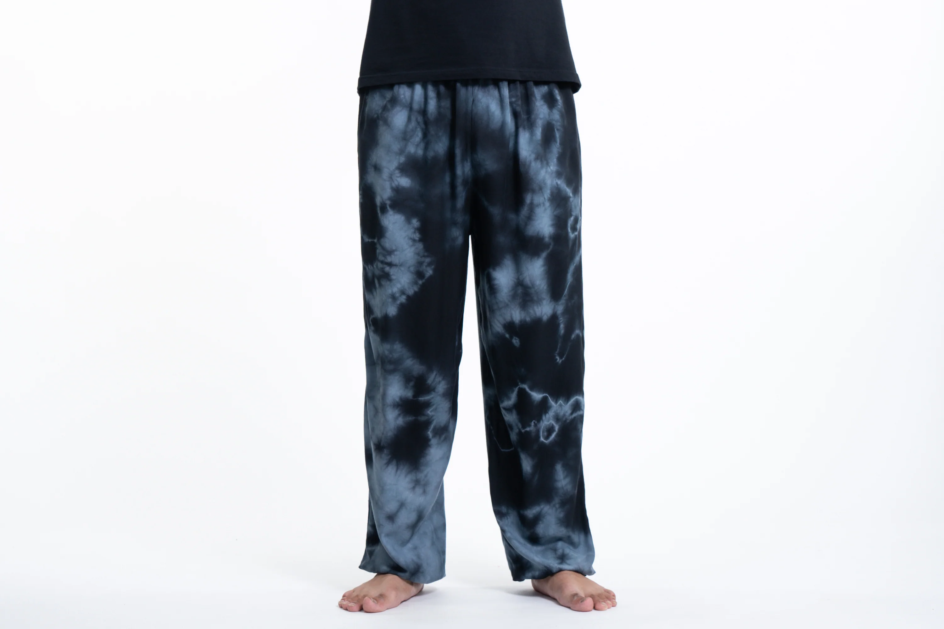 838-Tie-Dye-Drawstring-Men-s-Yoga-Massage-Pants-in-Black-2.webp Tie Dye Drawstring Men's Yoga Massage Pants in Black