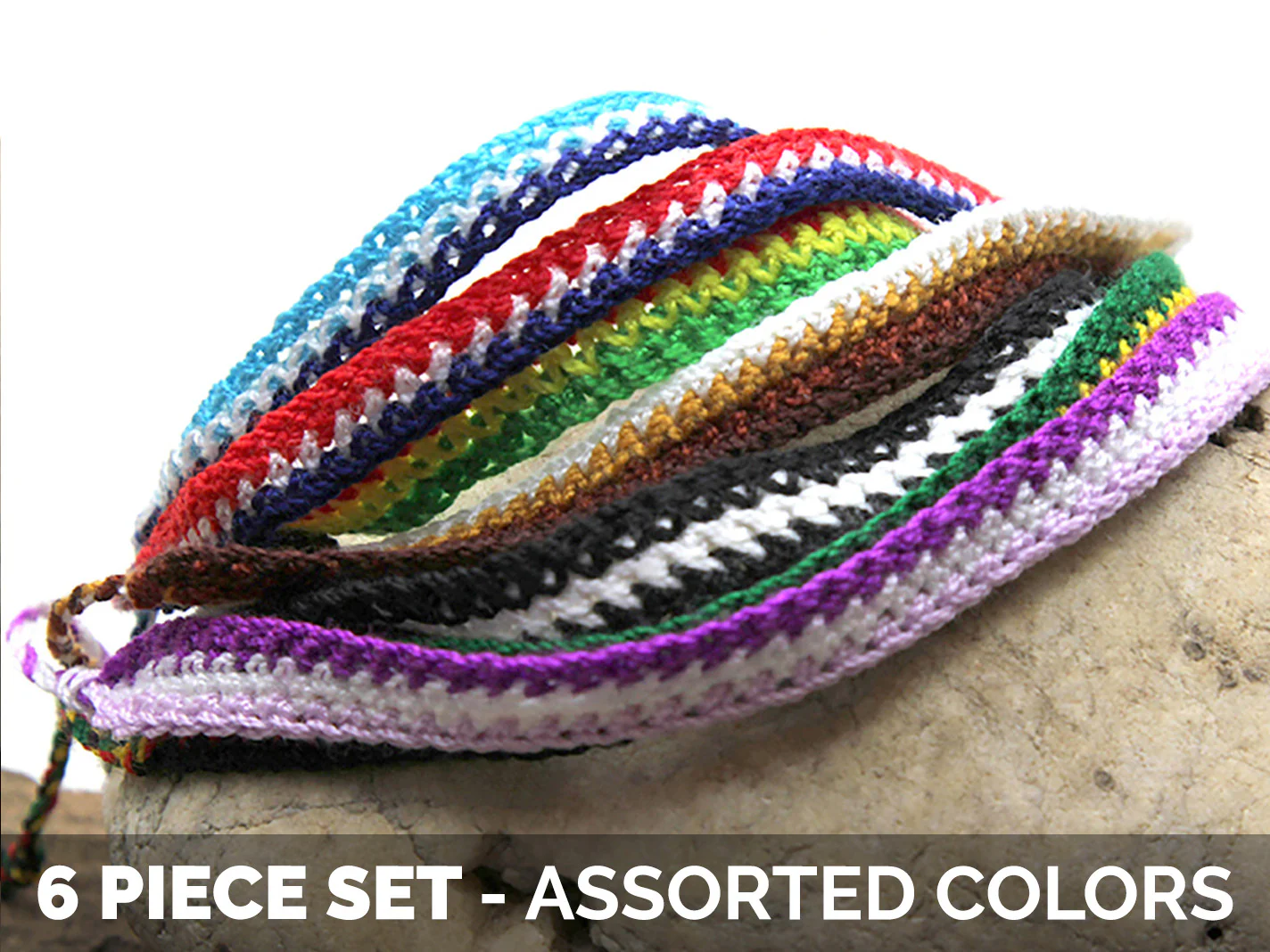 Friendship Woven String Bracelet 6 Pcs. PACK