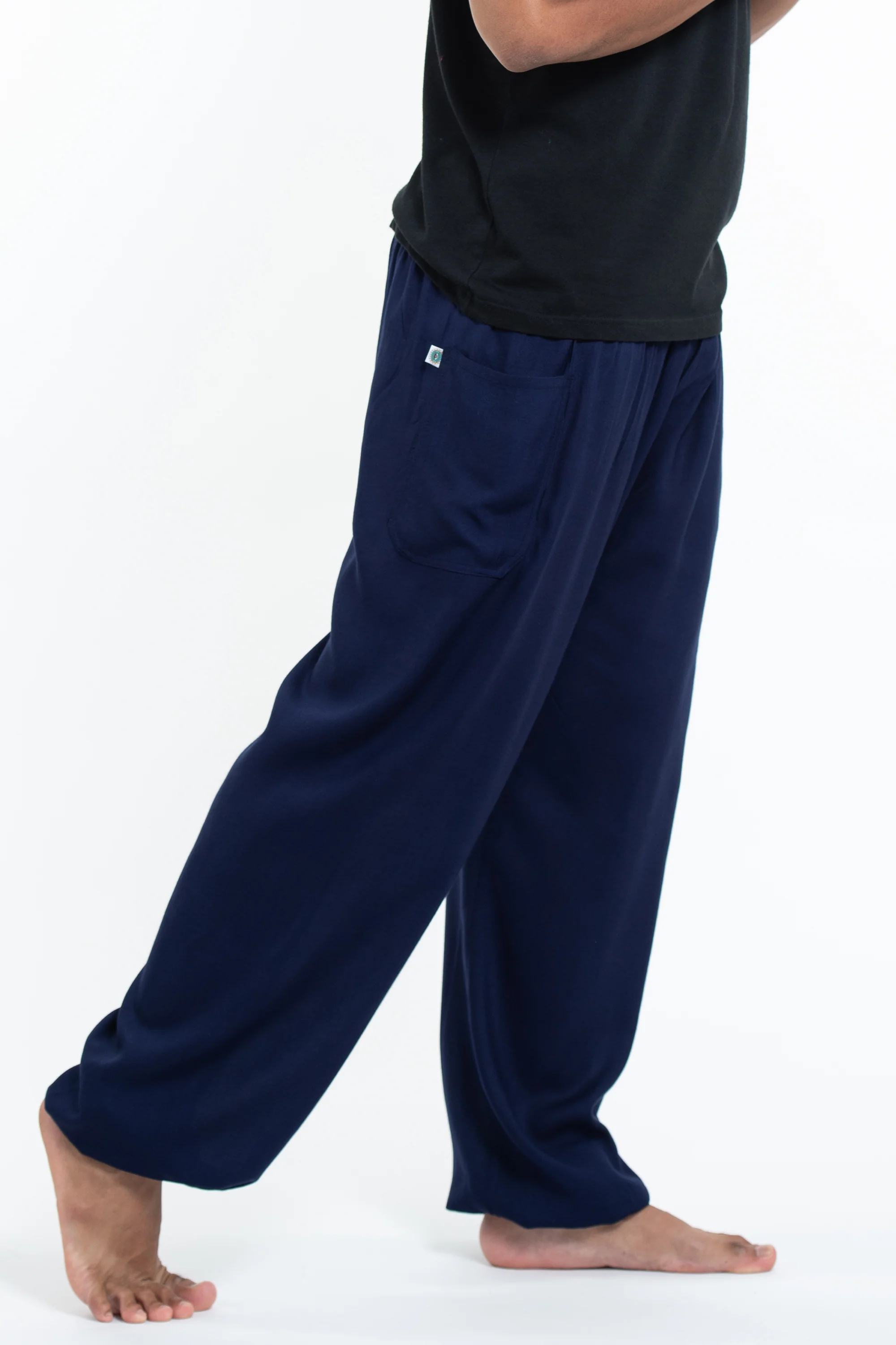 862-Solid-Color-Men-s-Tall-Harem-Pants-in-Blue-3.webp Solid Color Men's Tall Harem Pants in Blue
