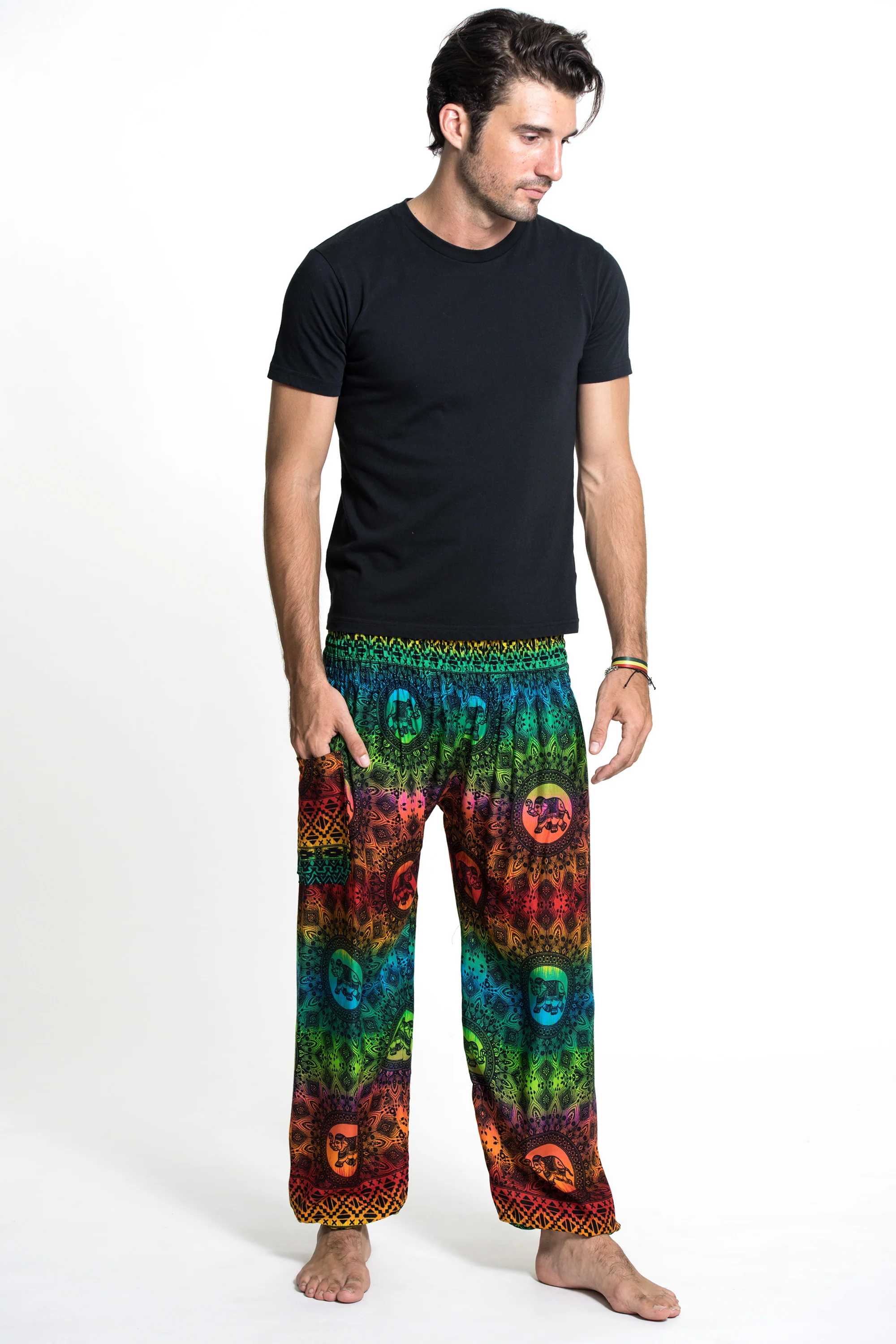 869-Rainbow-Elephant-Men-s-Elephant-Pants-in-Orange-3.webp Rainbow Elephant Men's Elephant Pants in Orange