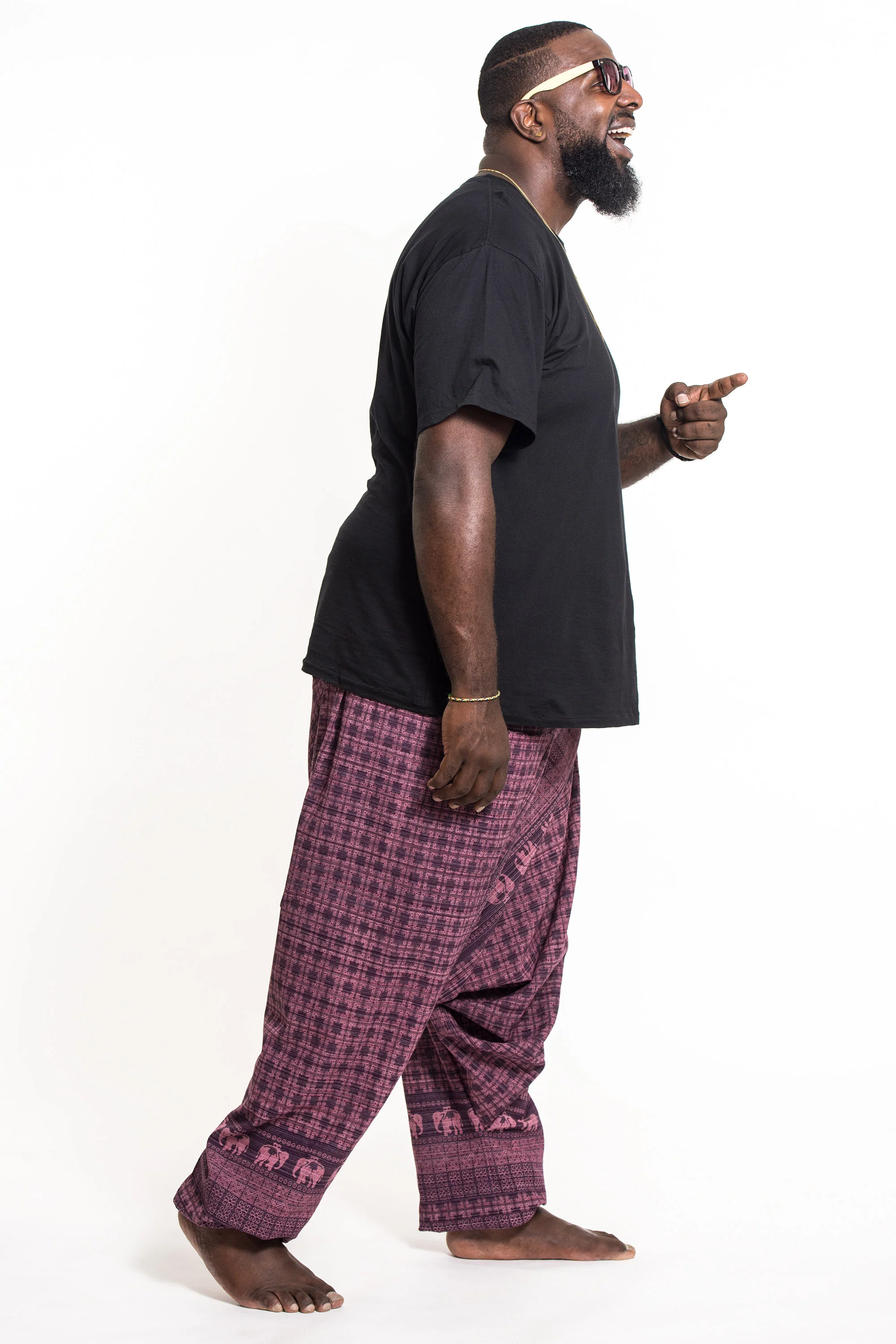 878-Plus-Size-Hill-Tribe-Elephant-Men-s-Elephant-Pants-in-Purple-3.webp Plus Size Hill Tribe Elephant Men's Elephant Pants in Purple