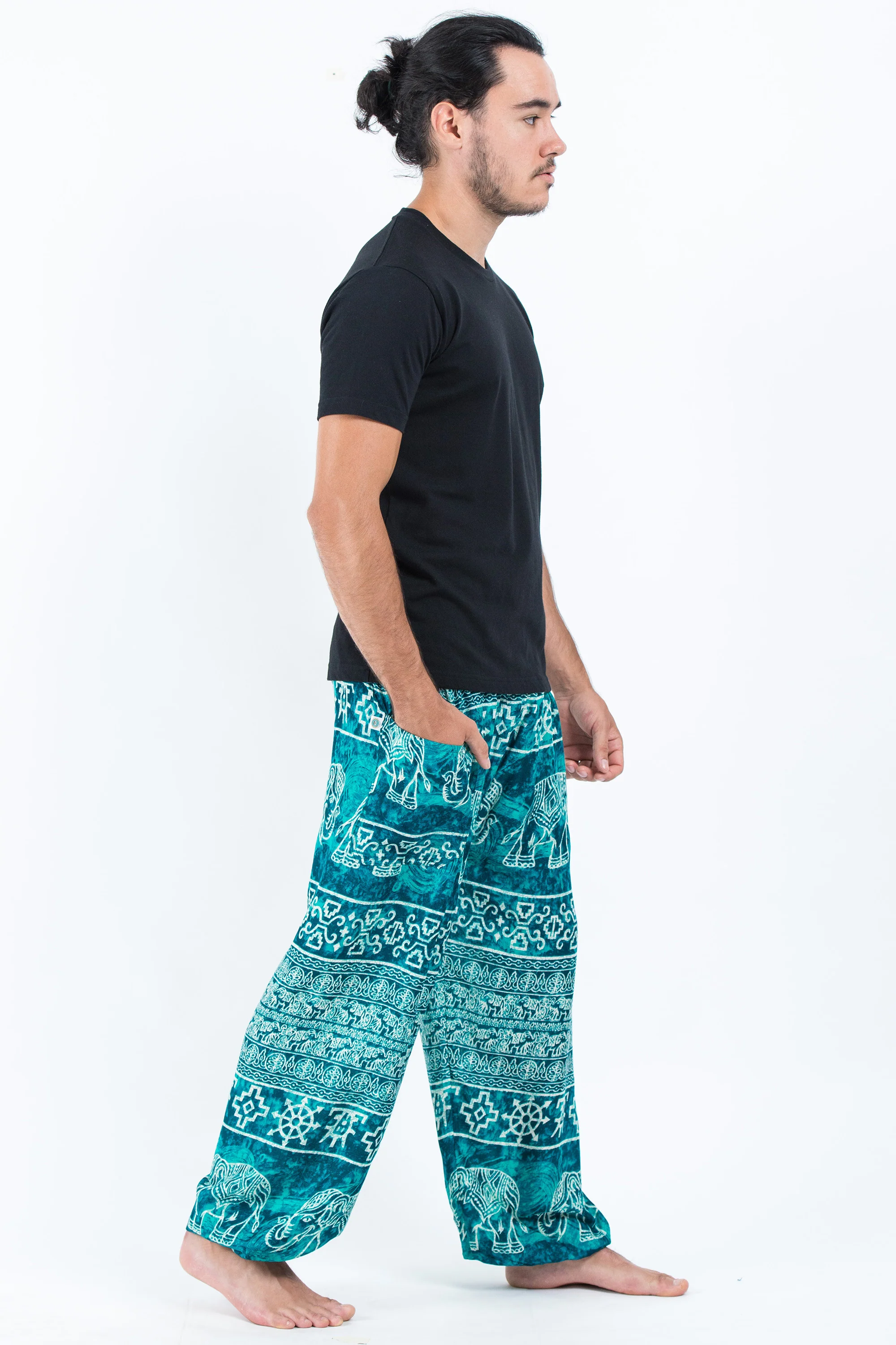 880-Marble-Elephant-Men-s-Elephant-Pants-in-Turquoise-3.webp Marble Elephant Men's Elephant Pants in Turquoise
