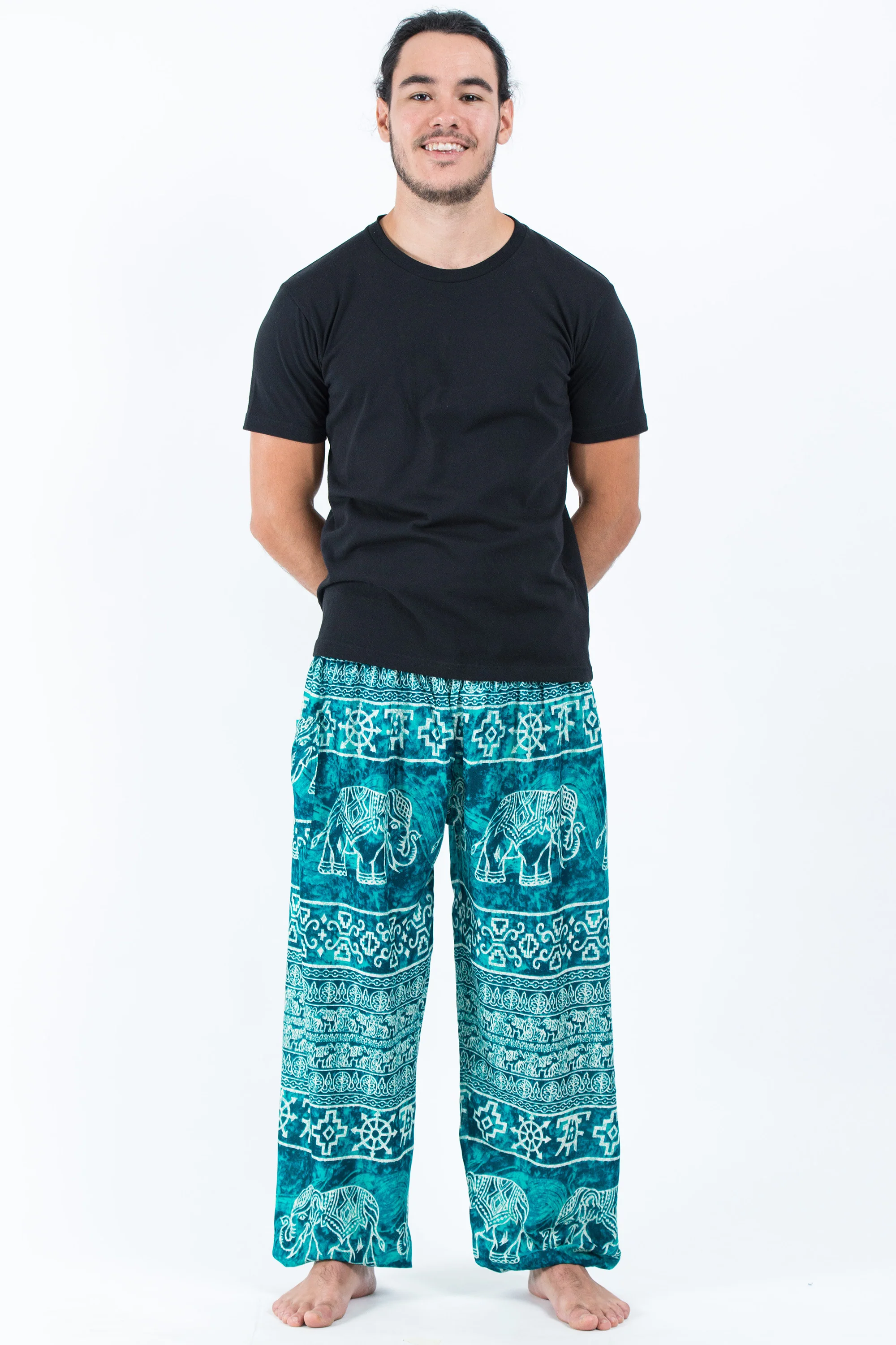 880-Marble-Elephant-Men-s-Elephant-Pants-in-Turquoise-4.webp Marble Elephant Men's Elephant Pants in Turquoise
