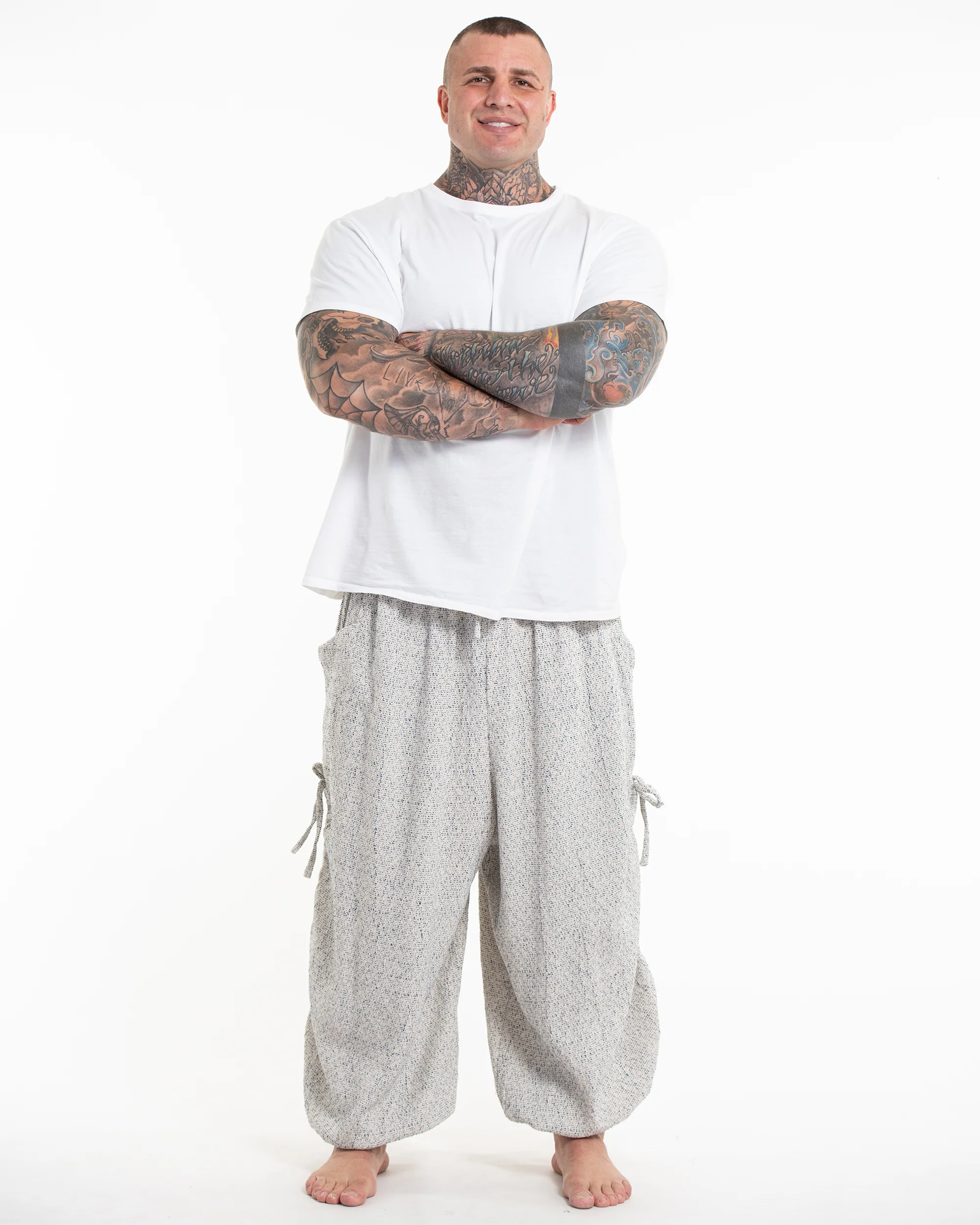 883-Plus-Size-Men-s-Ribbed-Cotton-Pants-in-Blue-3.webp Plus Size Men's Ribbed Cotton Pants in Blue