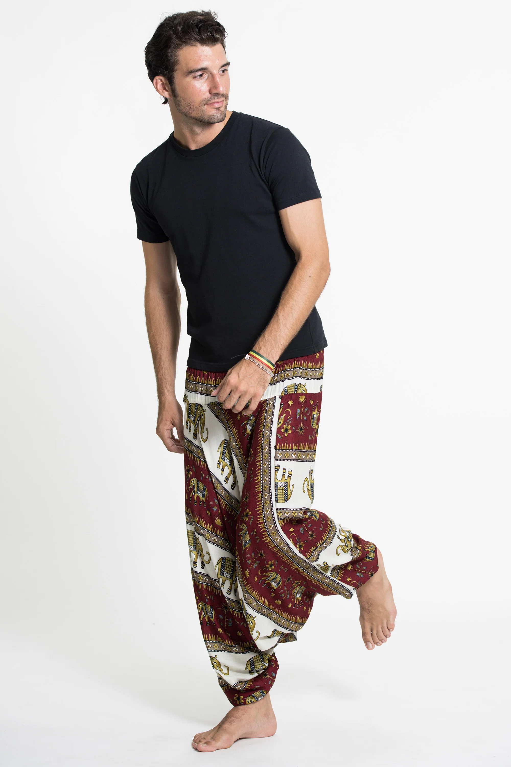 955-Elephant-Bliss-Drop-Crotch-Men-s-Elephant-Pants-in-Red-3.webp Elephant Bliss Drop Crotch Men's Elephant Pants in Red