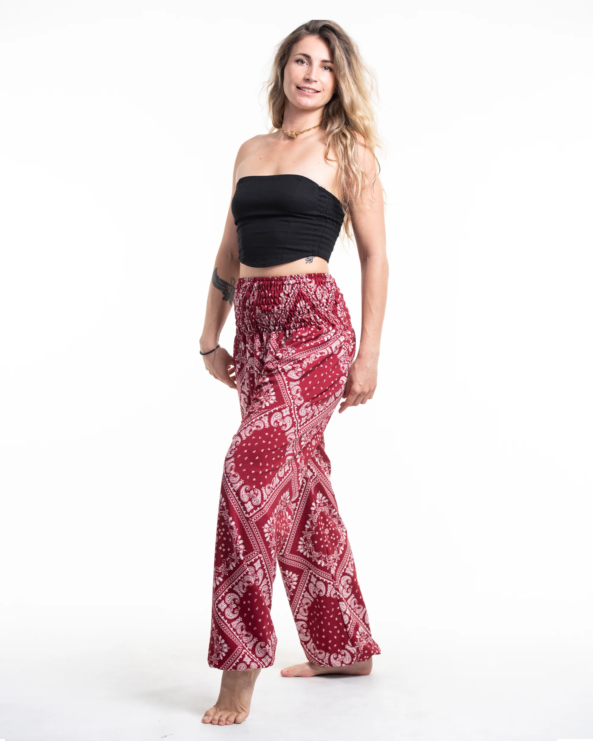 972-Patchwork-Paisley-Tall-Harem-Pants-in-Red-3.webp Patchwork Paisley Tall Harem Pants in Red