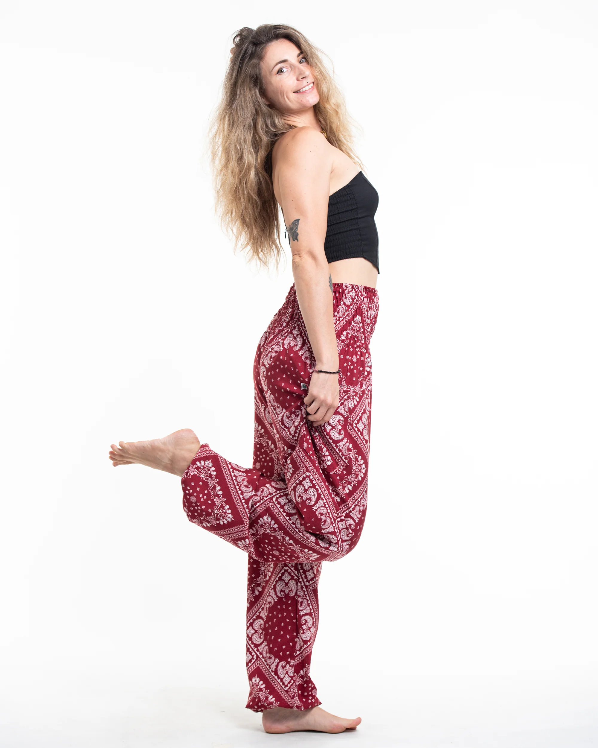 972-Patchwork-Paisley-Tall-Harem-Pants-in-Red-4.webp Patchwork Paisley Tall Harem Pants in Red