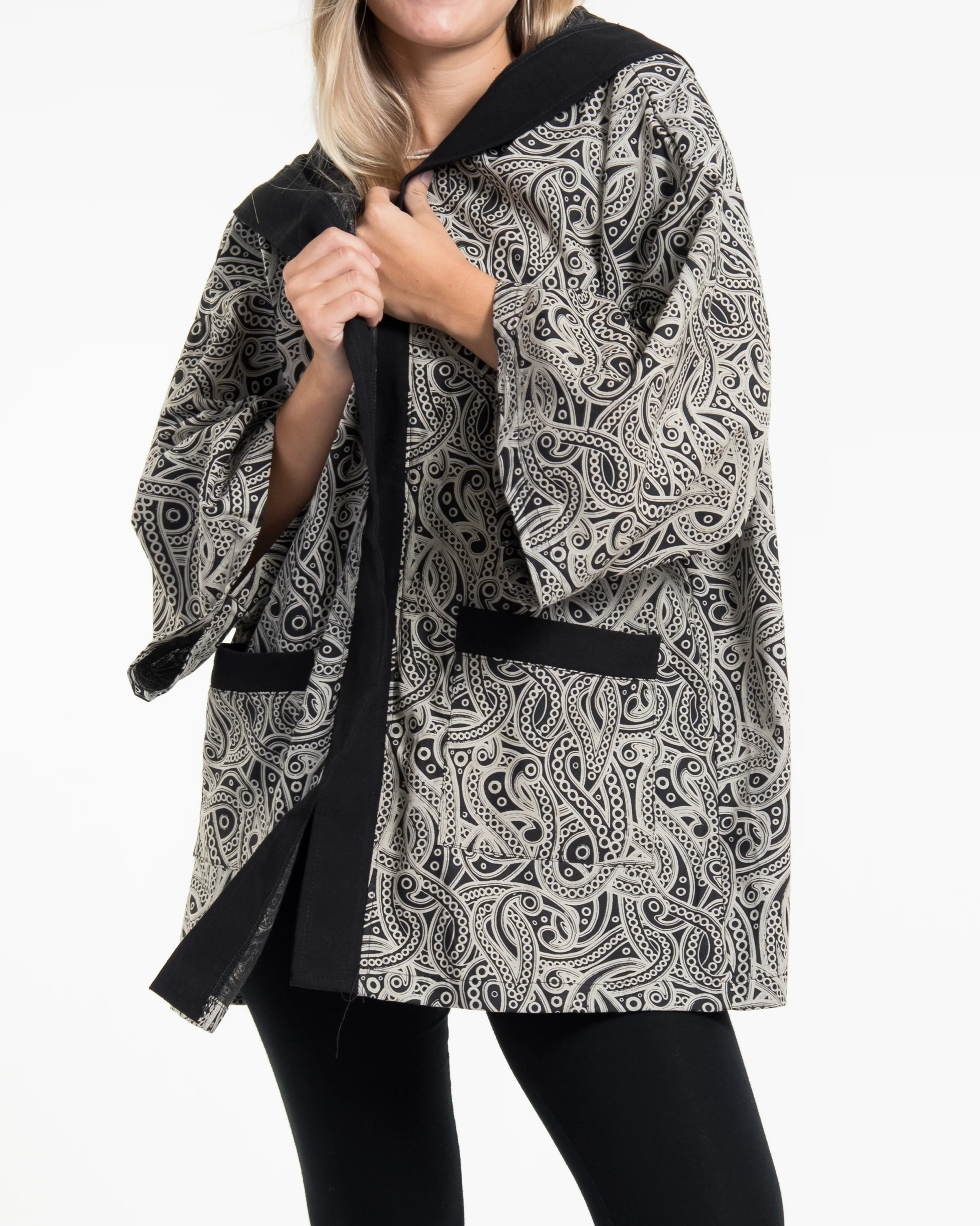 986-Paisley-Print-Cotton-Hoodie-Kimono-Cardigan-in-Black-5.webp Paisley Print Cotton Hoodie Kimono Cardigan in Black